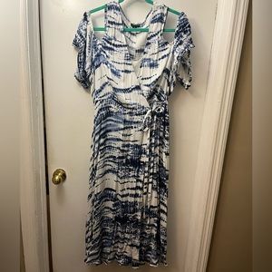 Tie dye style wrap Dress
